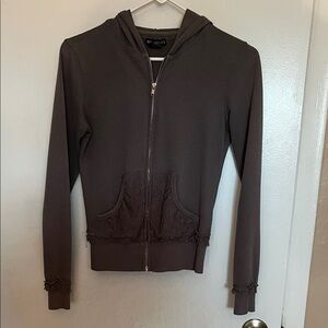 Brown Zip-Up Hoodie